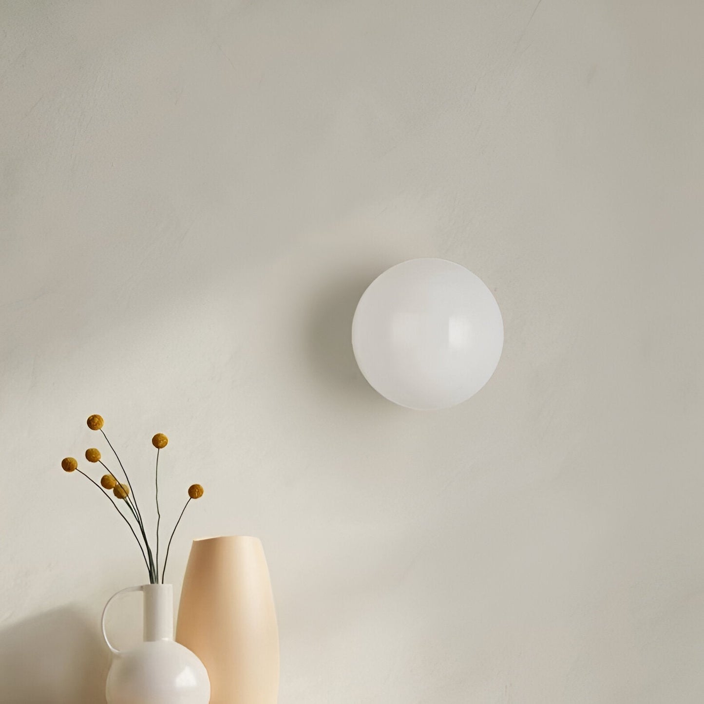 Wandlamp Rond Gesatineerd Glas Minimalistisch Japandi Ø12 Ø20 Slaapkamer Hal