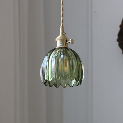 Japanse glazen hanglamp E27 glas transparant eetkamer bar verlichting minimalistisch design ribbelglas keuken hanglamp