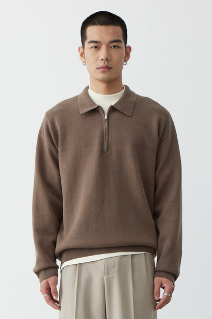 Soft sweatshirt met polokraag voor heren en dames - StudioMarella