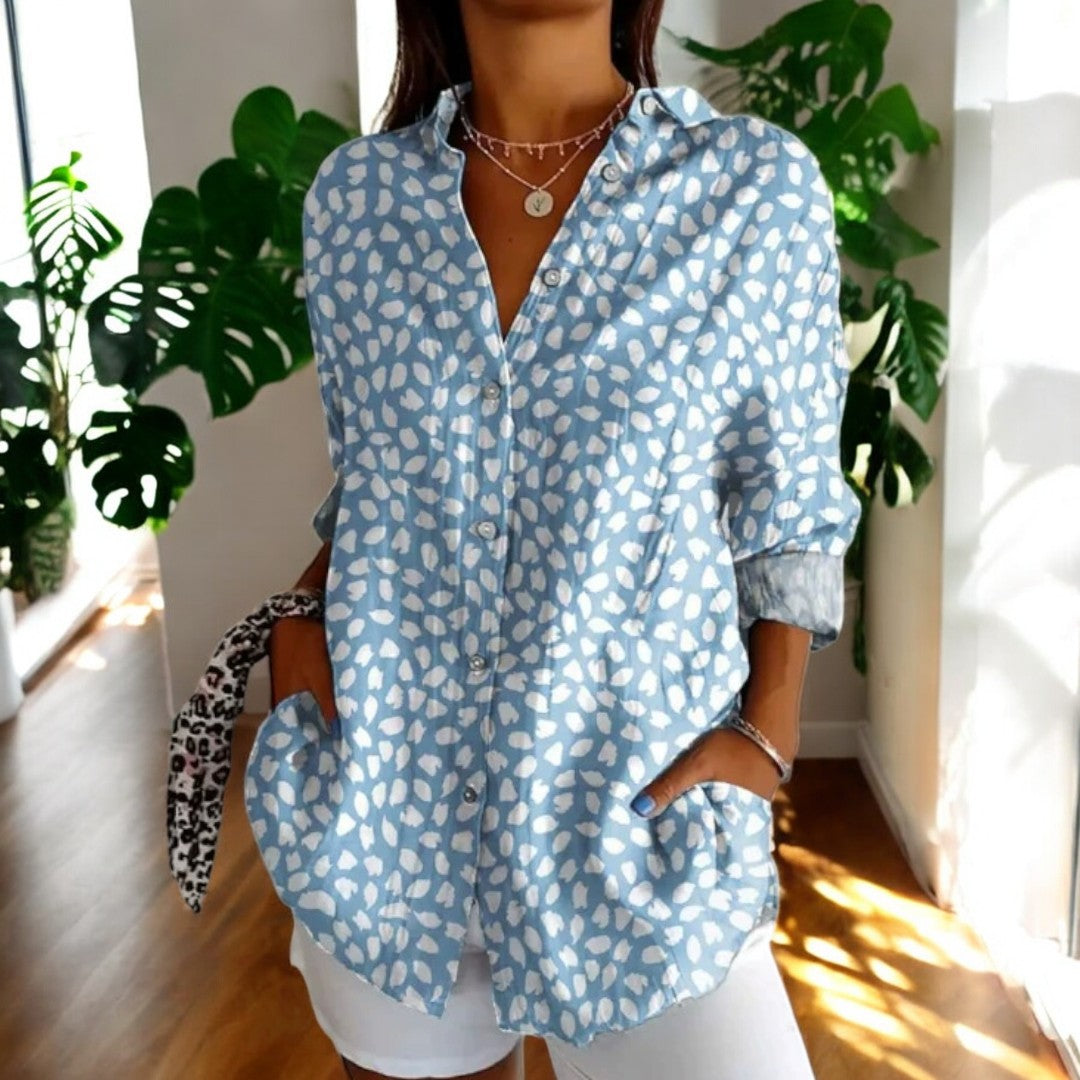 Dames Blouse Vintage Stijl Comfortabele Pasvorm
