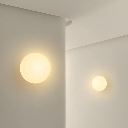 Wandlamp Rond Gesatineerd Glas Minimalistisch Japandi Ø12 Ø20 Slaapkamer Hal