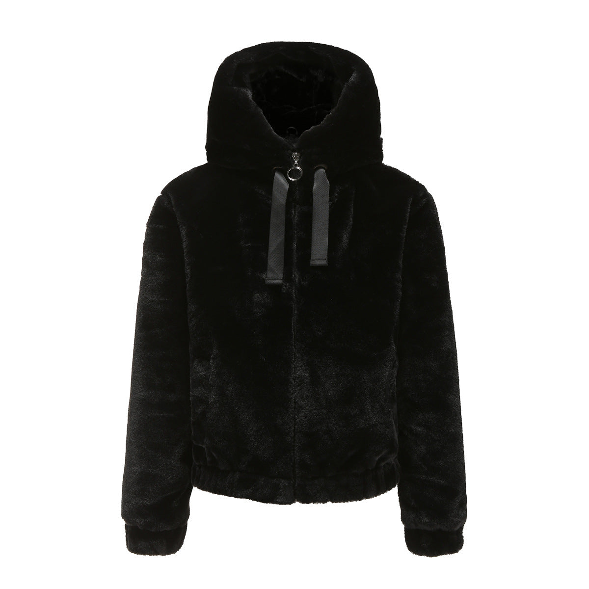 Dames Fleecejas met Capuchon Zacht Teddy Bontlook