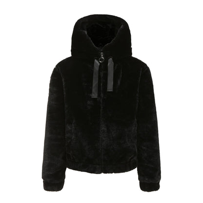 Dames Fleecejas met Capuchon Zacht Teddy Bontlook