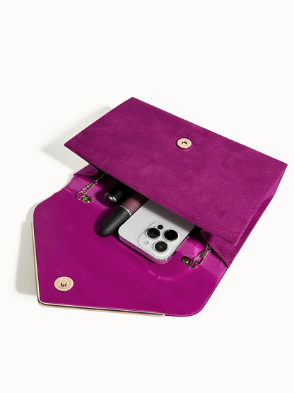 Fluwelen Clutch Avondtasje Suède Stijl Elegant