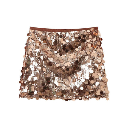 Feestelijke Pailletten Rok Chique Avondjurk Glitter