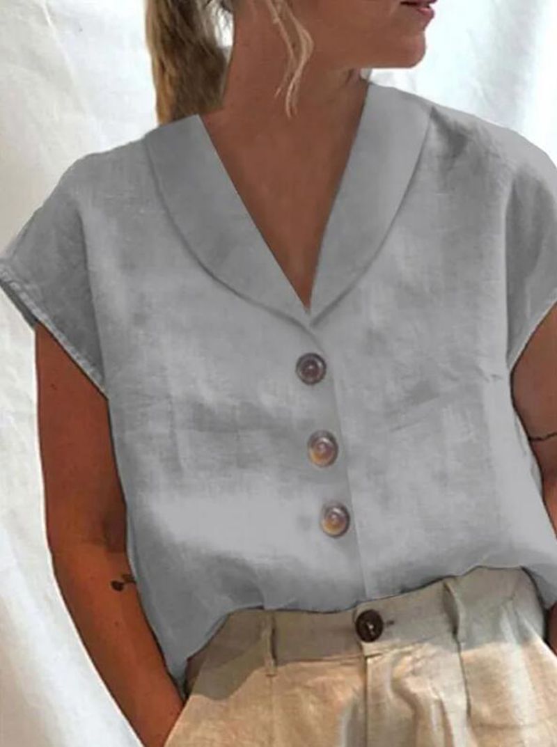 Modieuze Vrouwelijke Blouse Met Kraag Voor Dames
