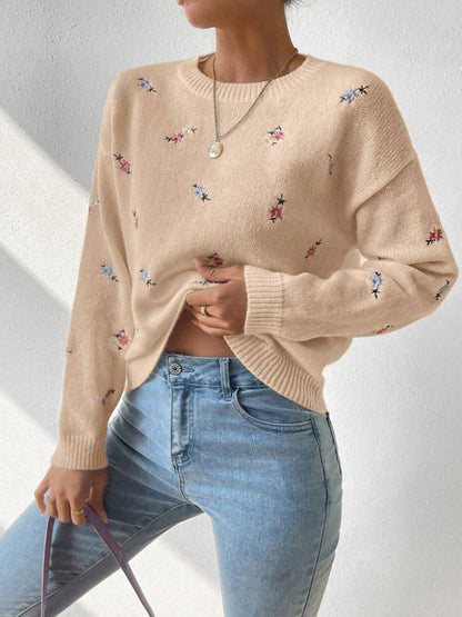 Vrouwelijke Zomerjurk Bloemenprint Ronde Hals Casual