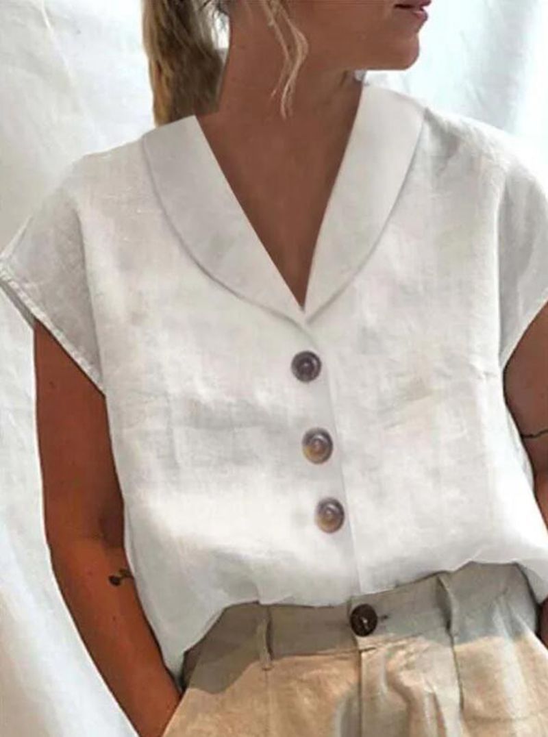 Modieuze Vrouwelijke Blouse Met Kraag Voor Dames