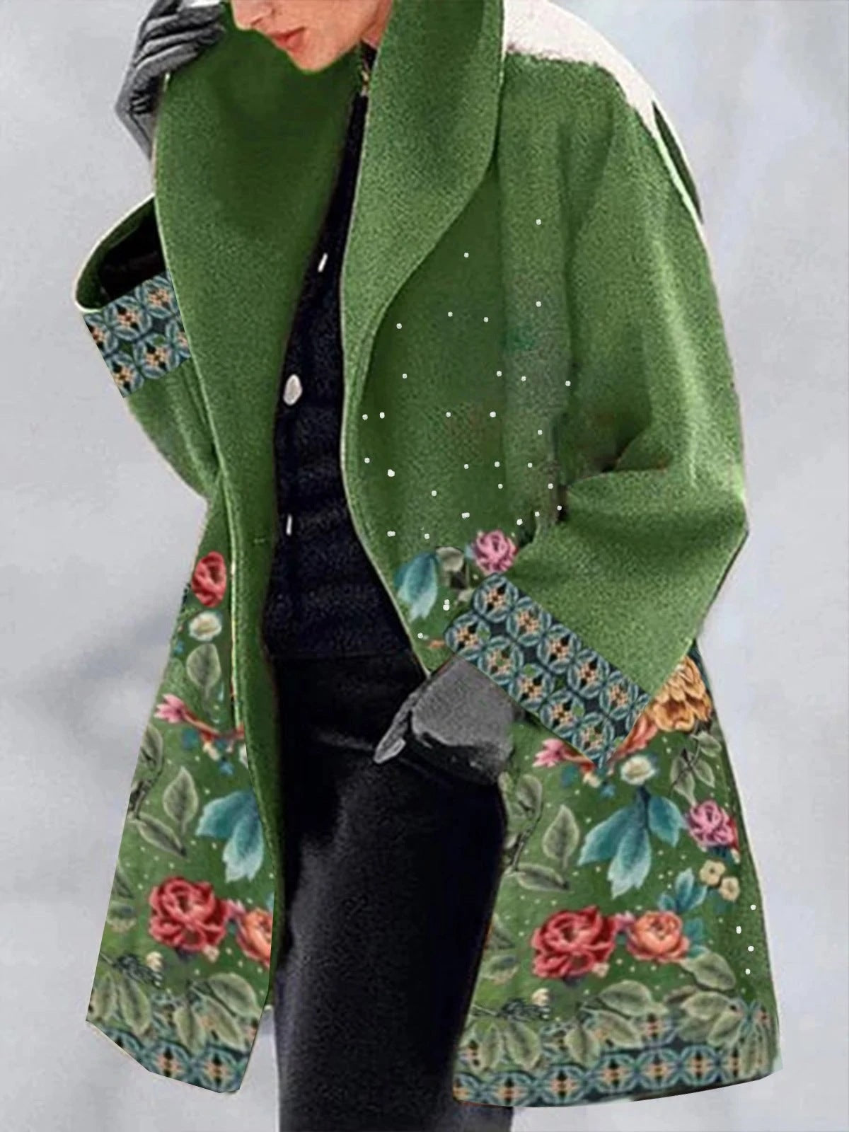 Damesjas Lange Elegante Chic Zwart Jurkjas