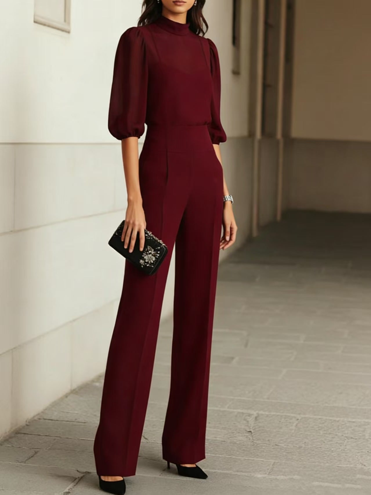 Dames Elegante 3-delige Set Met Stijlvolle Pasvorm