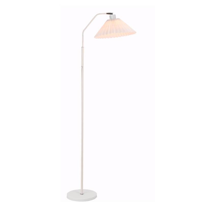 Vloerlamp Geplooide Kap Metaal 149cm Woonkamer Slaapkamer Dimbaar Staande Lamp Stof Retro Scandinavisch Leeslamp