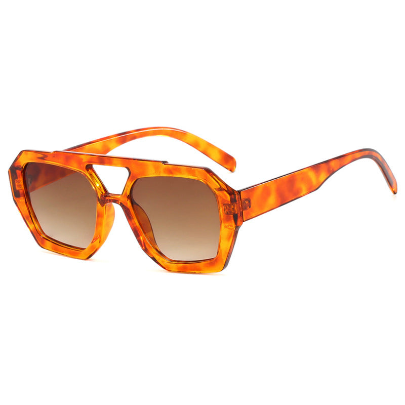 Dames Zonnebril Luipaardprint Groot Modieus Model