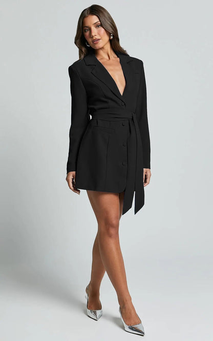Dames Blazerjurk Klassieke Riemjurk Elegant Design