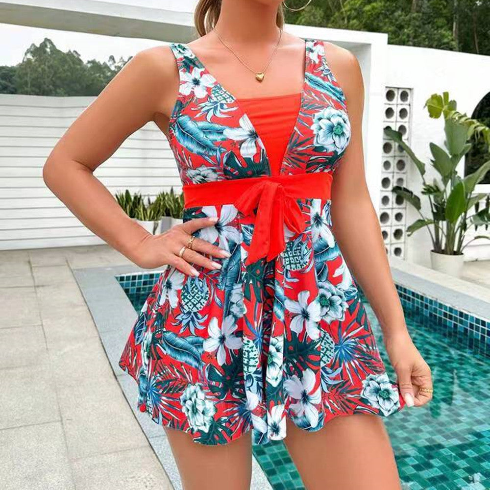 Zwemkleding Set Rok Split met Leuke Zomerprint