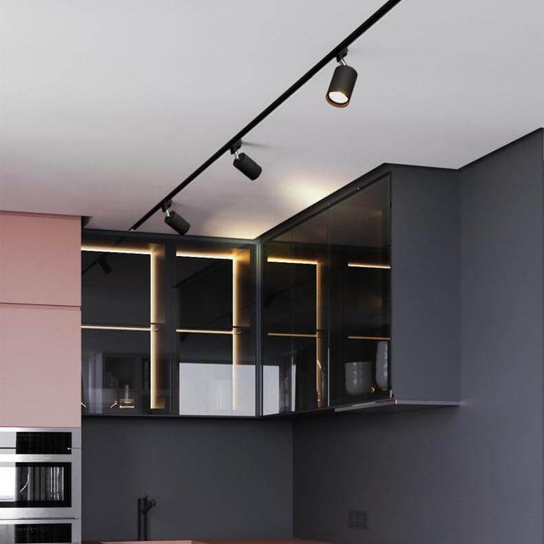 Moderne led railverlichting met verstelbare spots (3–5 lichtpunten) – plafondrail