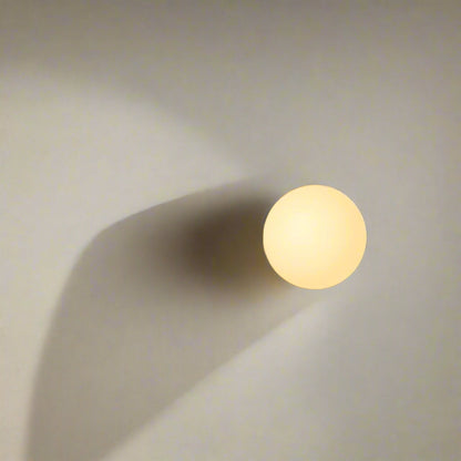Wandlamp Rond Gesatineerd Glas Minimalistisch Japandi Ø12 Ø20 Slaapkamer Hal
