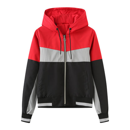 Dames Waterdichte Windjack Met Capuchon Colorblock
