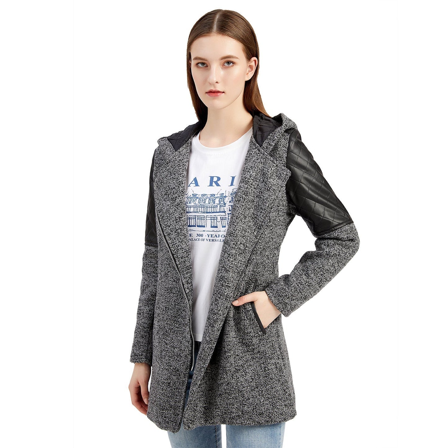 Dames Tussenjas Warm Quilted Capuchon Stijlvol