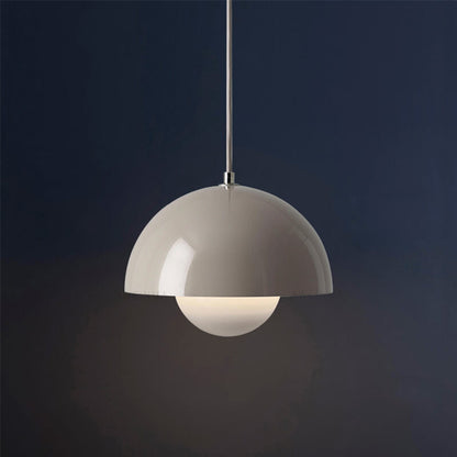 Scandinavische Hanglamp Halfrond Metalen Kap 1-Lichtpunt Modern Design Eetkamer Woonkamer