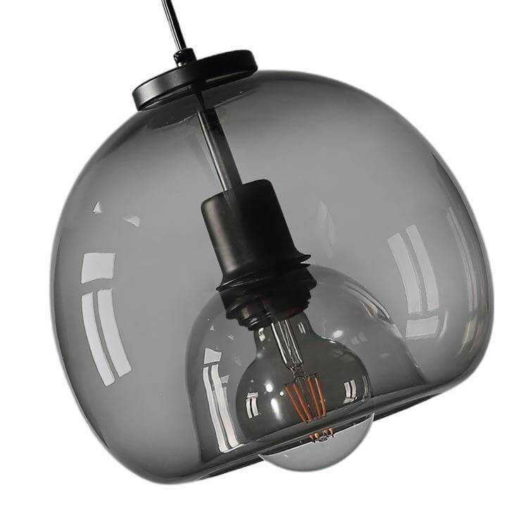 Hanglamp Rookglas Bol E27 25cm Eetkamer Slaapkamer Bar Industrieel Glazen Pendellamp Smoke Grijs Plafondlamp
