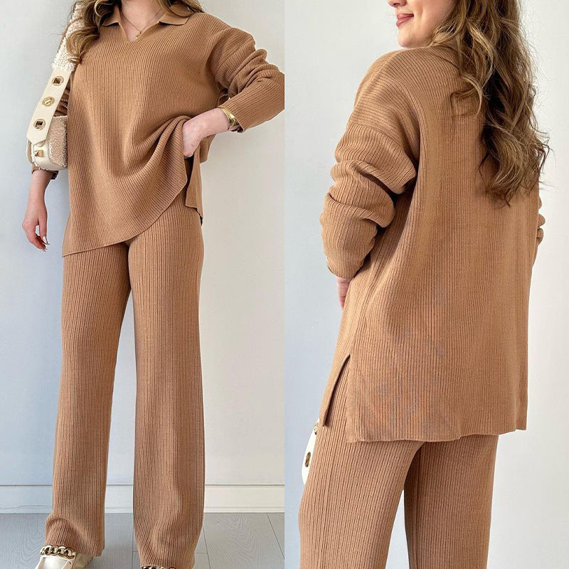 Dames Gebreide Set Comfortabele Pasvorm