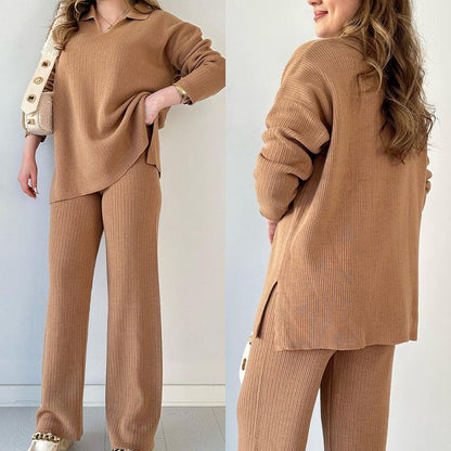 Dames Gebreide Set Comfortabele Pasvorm