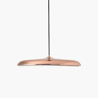 Scandinavische ultradunne schijfvormige hanglamp met diffuus ledlicht voor moderne interieurs