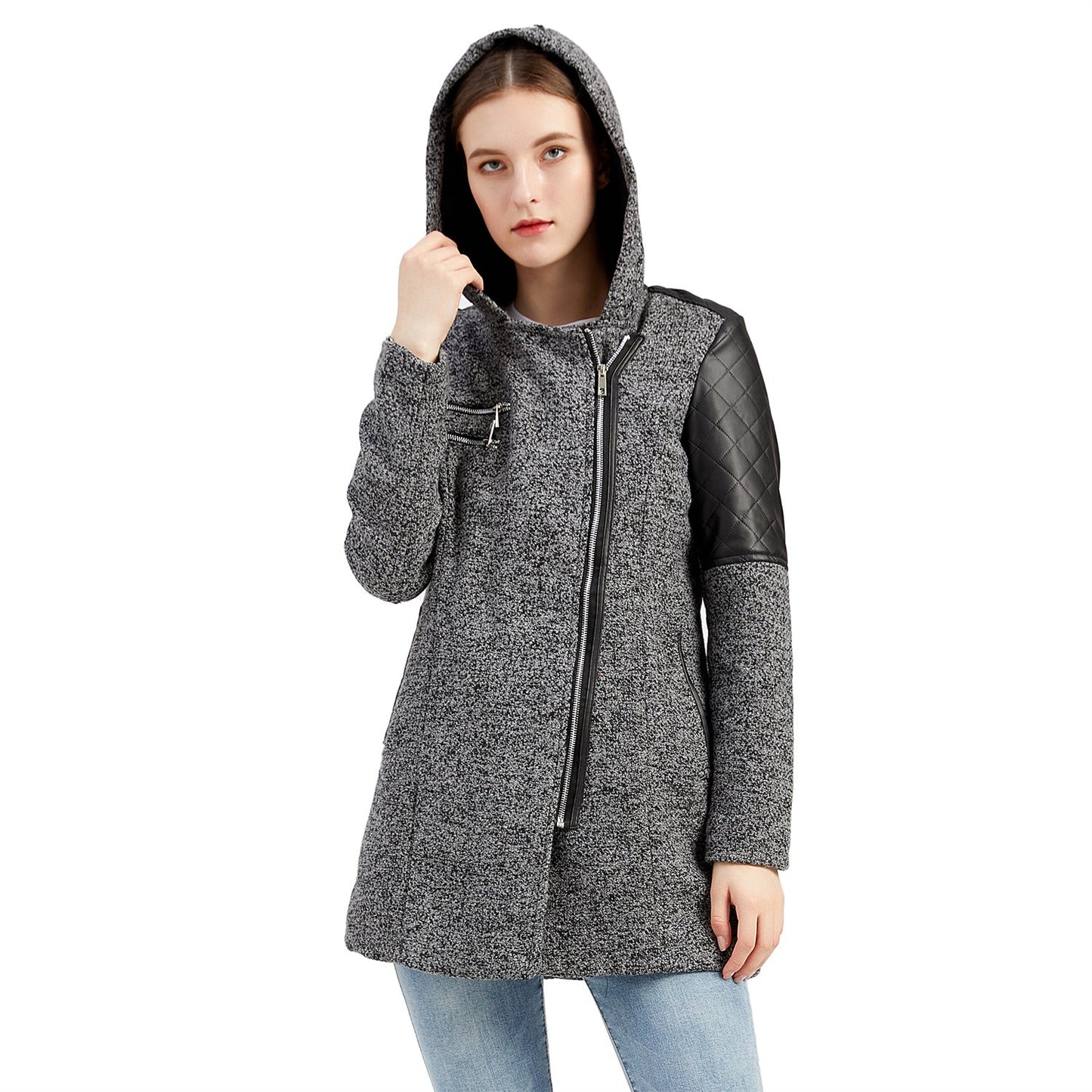 Dames Tussenjas Warm Quilted Capuchon Stijlvol