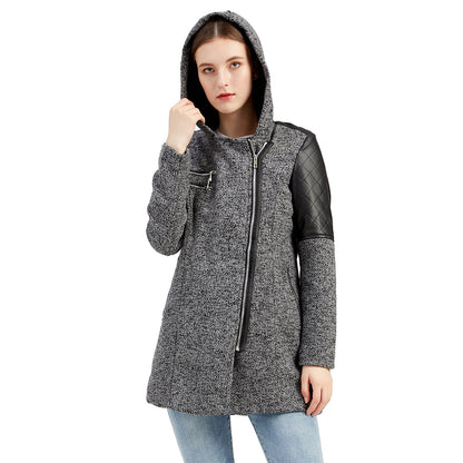 Dames Tussenjas Warm Quilted Capuchon Stijlvol