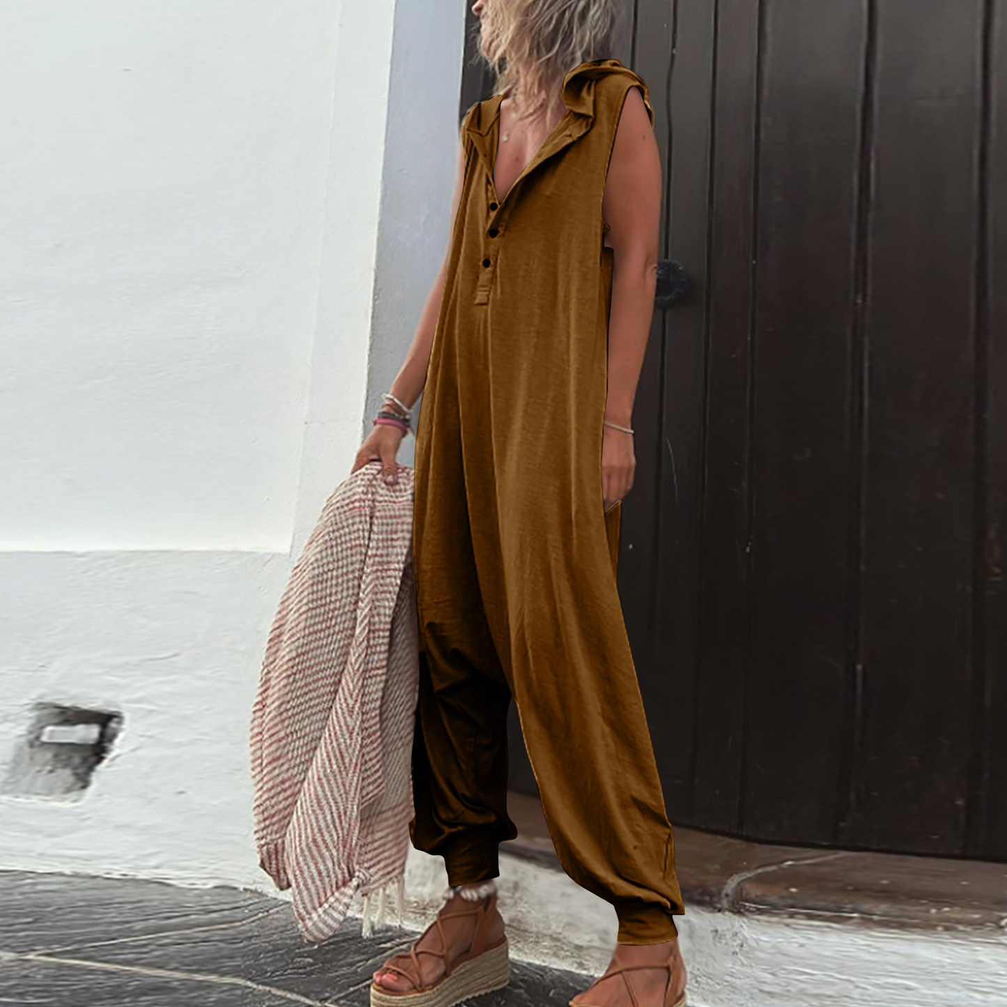 Zomerjurk Vrouwen Boho Jumpsuit Losse Fit