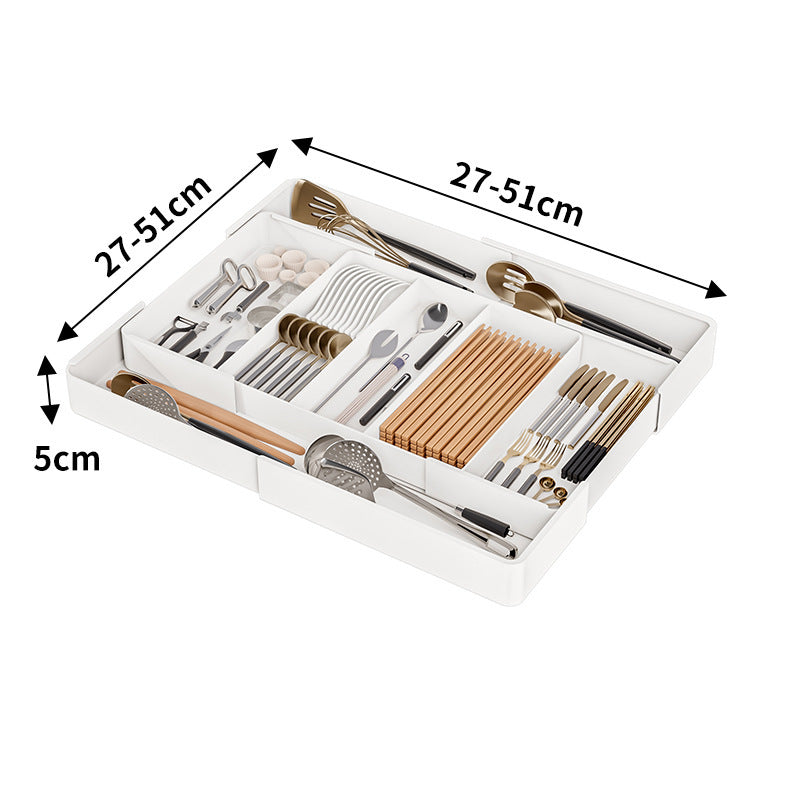 Lade Organizer Verstelbaar Flexibel Keuken Bureau Badkamer Opbergen Bestek Accessoires