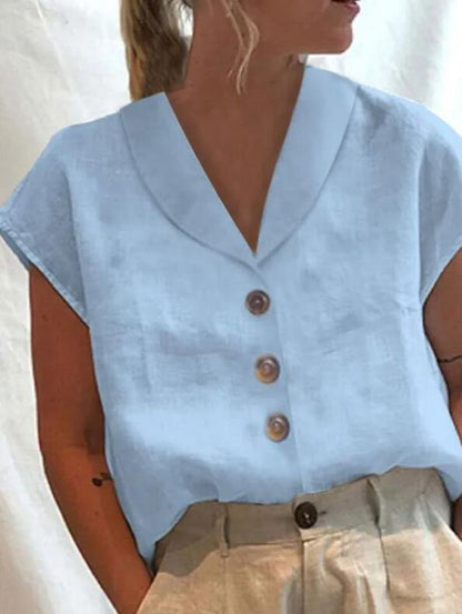 Modieuze Vrouwelijke Blouse Met Kraag Voor Dames
