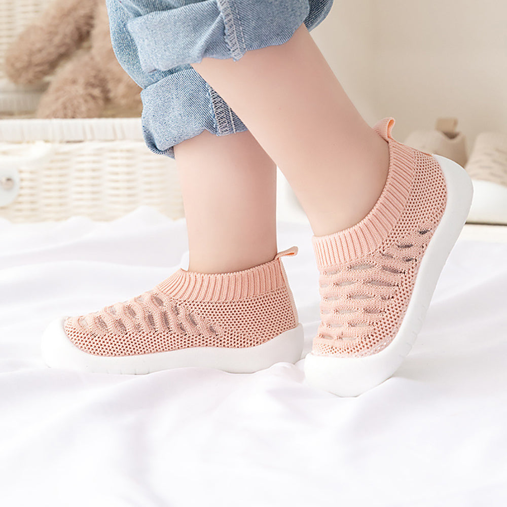 Baby Schoensokken met Anti-Slip Zool Mesh Design Kinderschoenen Ademend Comfort Eerste Stapjes Peuters