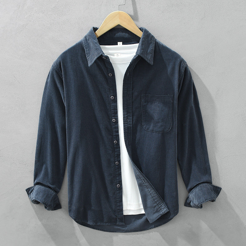 Retro Overhemd voor Heren - Corduroy Stof en Tijdloos Design