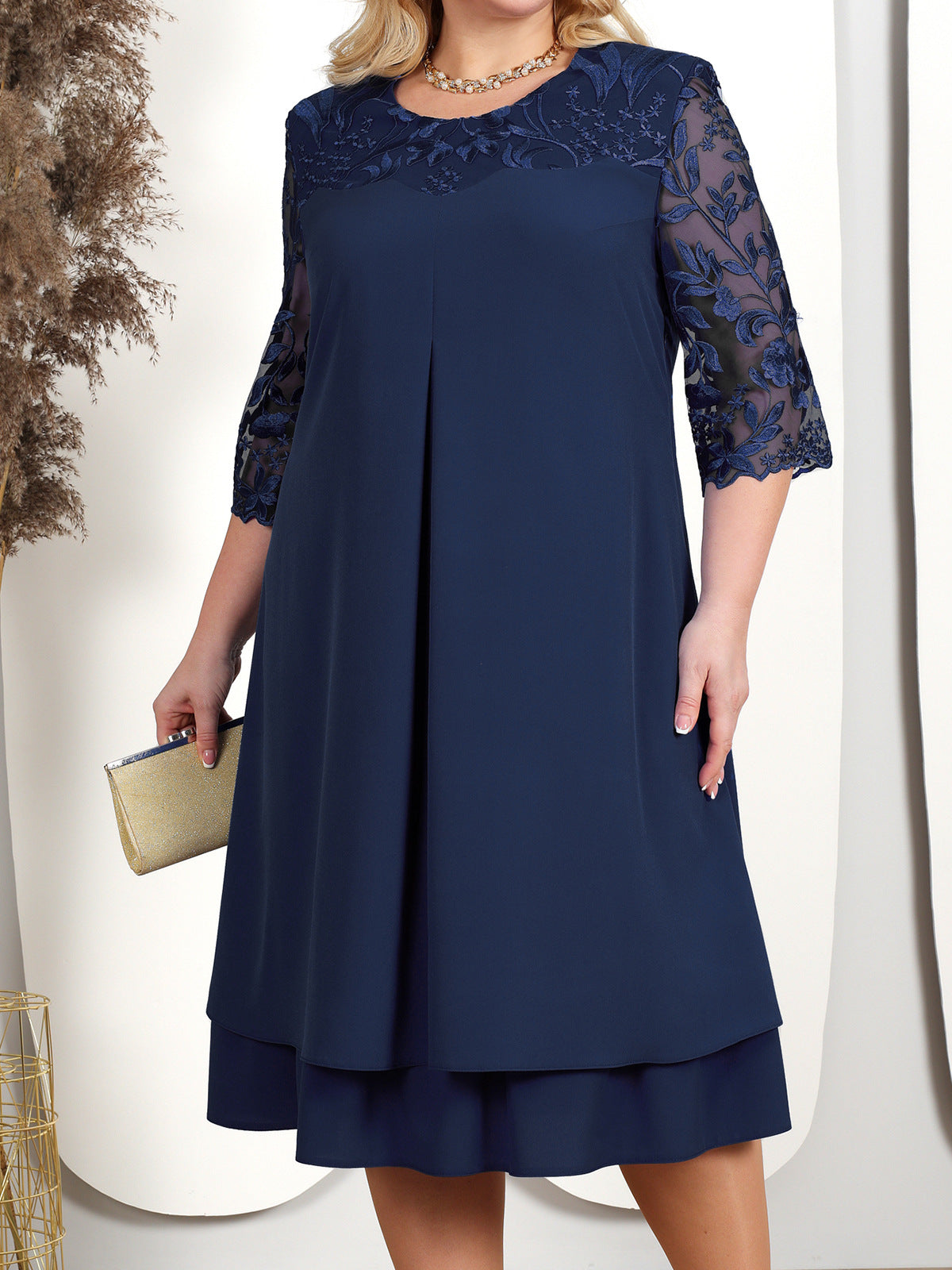Katoenen Jurk Elegante Zomerjurk voor Vrouw