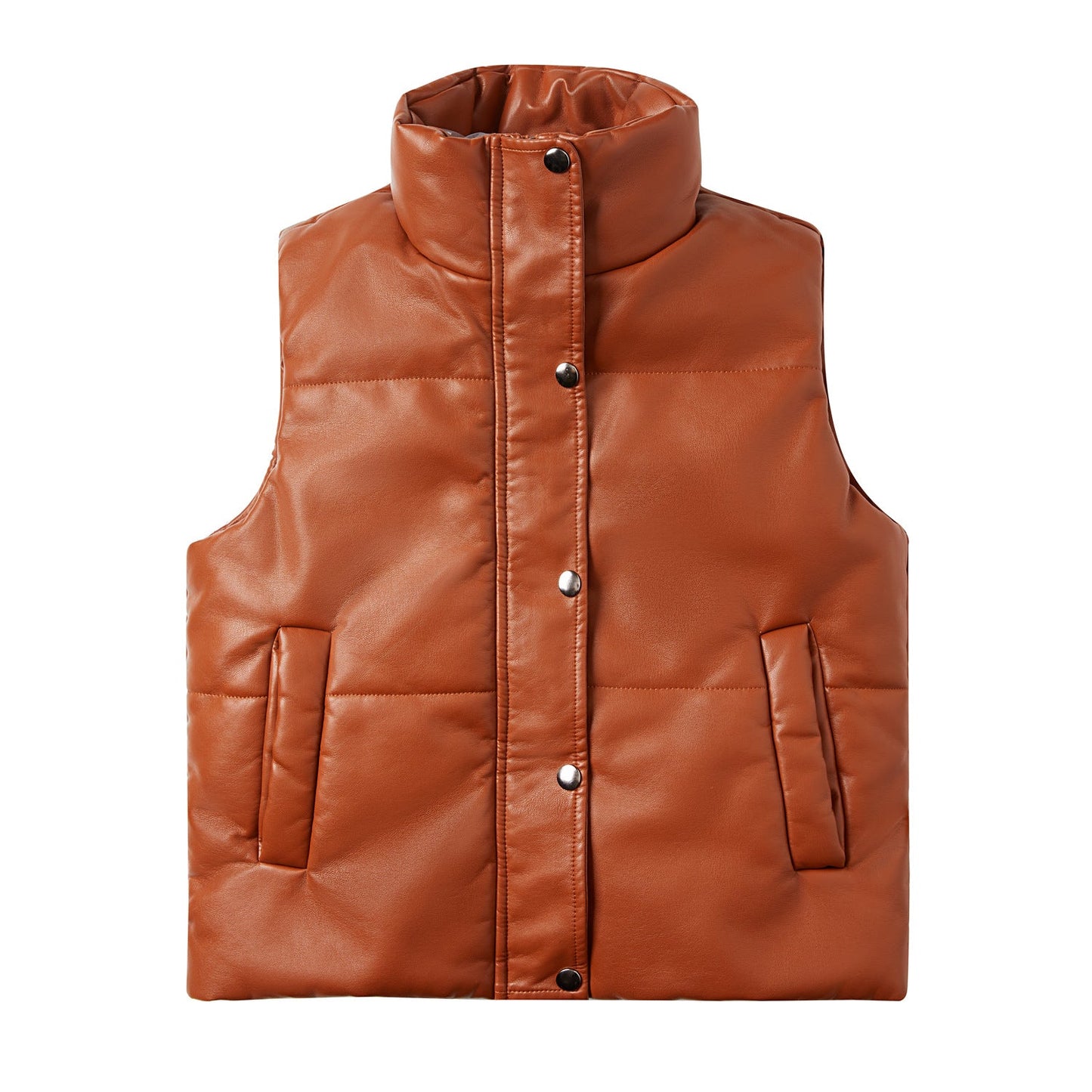 Dames Bodywarmer Warm Gewatteerd Met Hoge Kraag