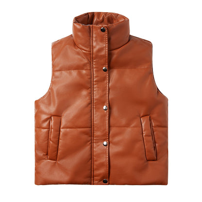 Dames Bodywarmer Warm Gewatteerd Met Hoge Kraag
