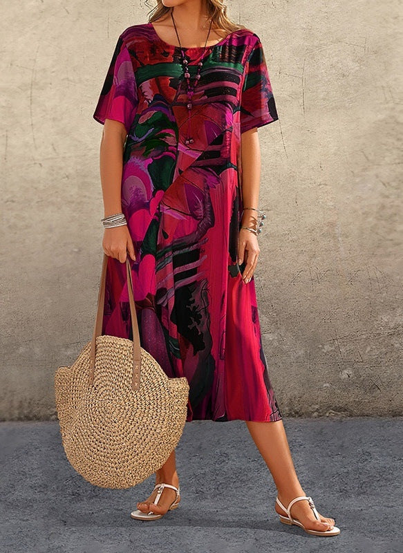 Zomerjurk Bloemenprint Vrouwelijke Casual Stijl