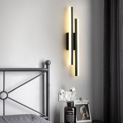 Moderne LED wandlamp metaal acryl 3000K goud slaapkamer wandverlichting verticaal design lamp minimalistisch interieur