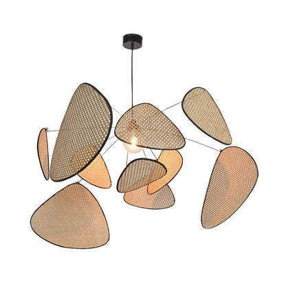 Rotan hanglamp LED 3000K warm wit slaapkamer eethoek organisch design rotan verlichting plafondlamp natuurlijke stijl