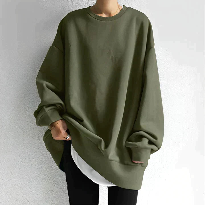 Damestrui Oversized Casual Lange Mouwen Zwart Comfortabel