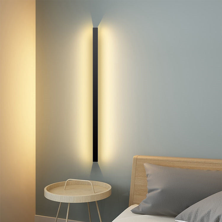 Aluminium Waterdichte Buitenwandlamp Lineair LED Strak Design Zwart Chroom Tuin Veranda Garage Sfeerlicht 40-240cm