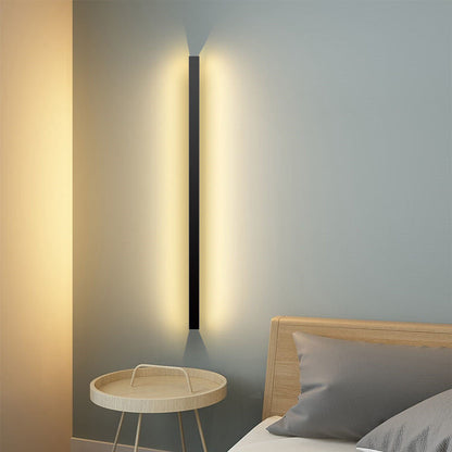 Aluminium Waterdichte Buitenwandlamp Lineair LED Strak Design Zwart Chroom Tuin Veranda Garage Sfeerlicht 40-240cm