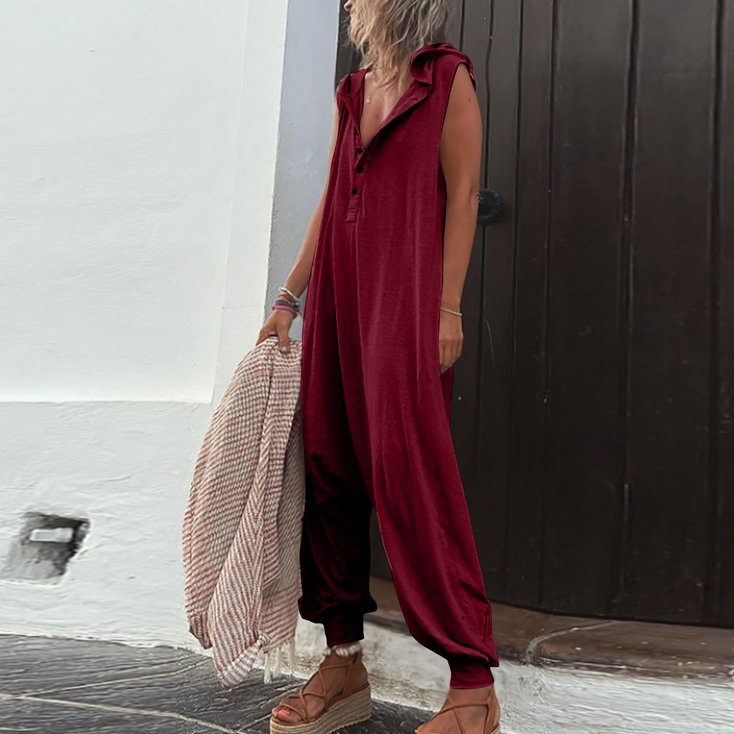 Zomerjurk Vrouwen Boho Jumpsuit Losse Fit