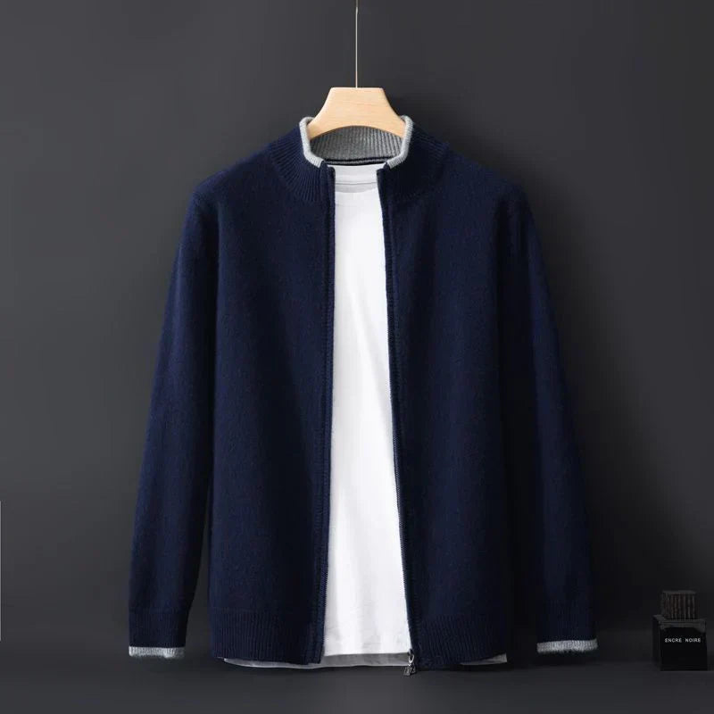 Elegante Herenjas Aurelio Stijlvol Zwarte Jas
