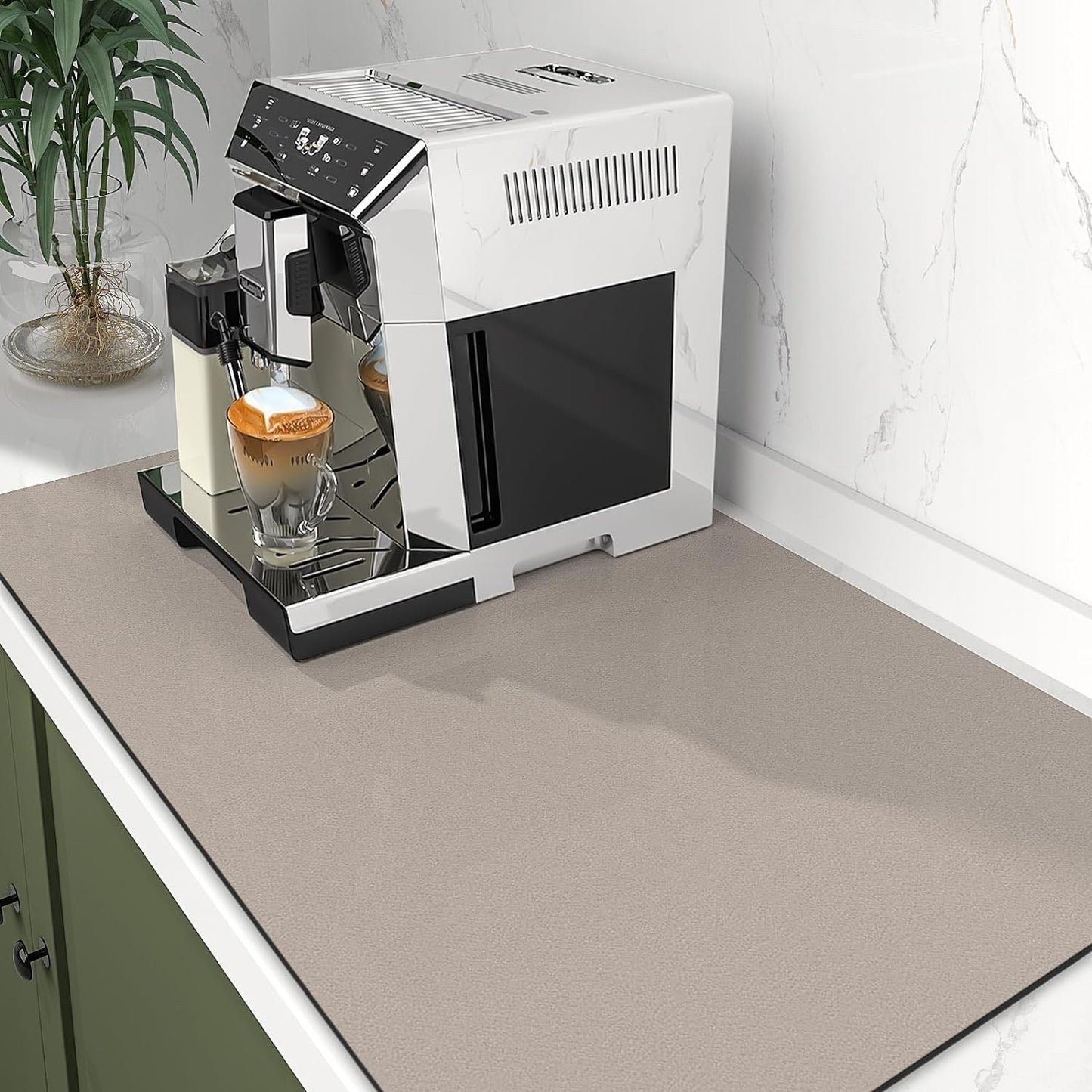 Absorberend Koffiemachinematje 30x40-50x60cm Keukenbescherming Antislip Basis