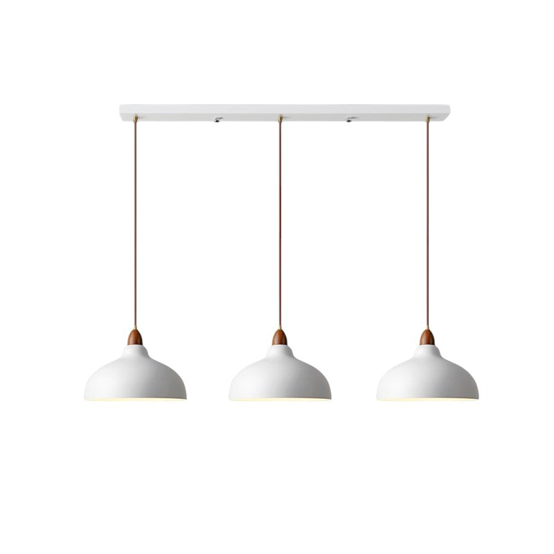 Scandinavische hanglamp hout metaal beige eetkamer keuken verlichting modern minimalistisch design E27 LED verstelbaar