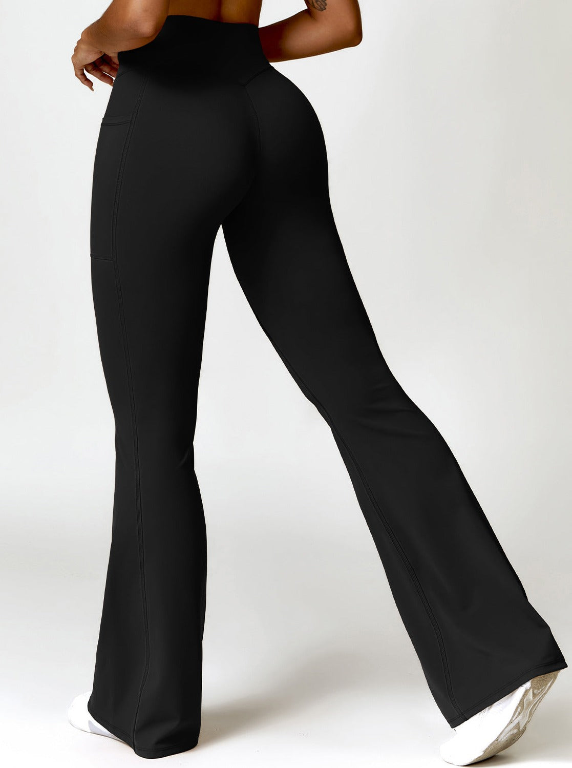 Vrouwelijke Bootcut Legging met Zakken Hoge Taille