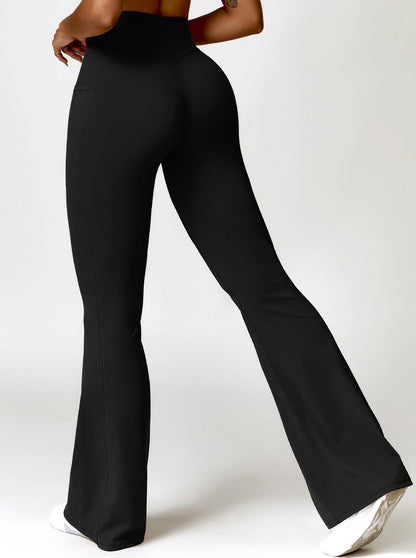 Vrouwelijke Bootcut Legging met Zakken Hoge Taille