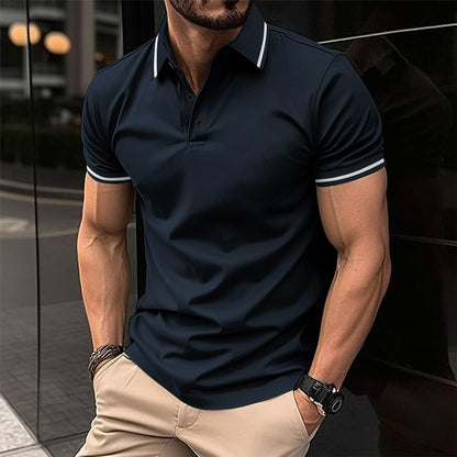 Heren Slim Fit Polo Shirt van Katoen Casper
